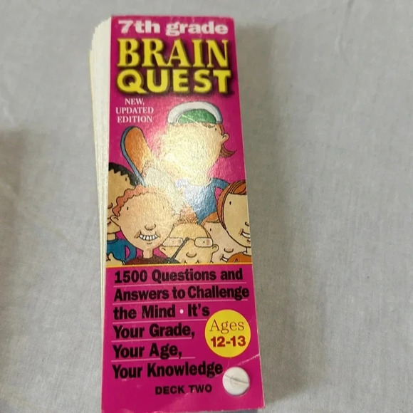 Brain Quest- 7th grade- Deck 1 and Deck 2 and Mutli Age Deck - Picture 4 of 6